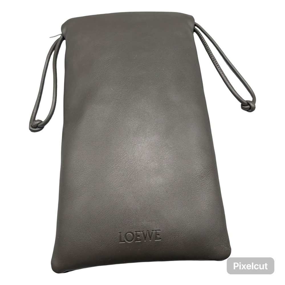 Loewe Sunglass Puffer Pouch Tea Dust Drawstring Bag Case w/ Cleaning cloth